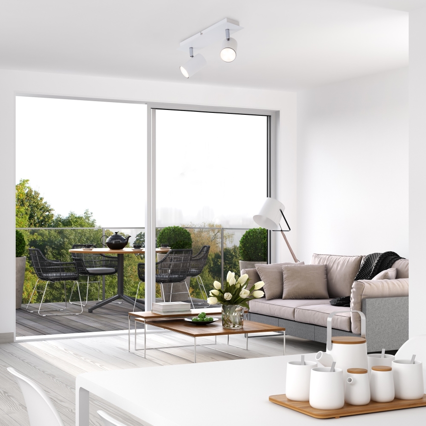 Briloner 2857-026 - Spotlight SPOT 2xGU10/40W/230V vit