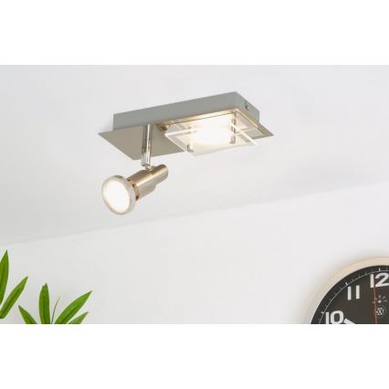 Briloner 2879-022 - LED Taklampa COMBINATA 1xGU10/3W + LED/5W/230V