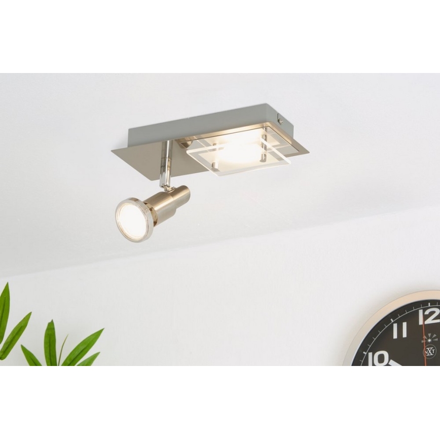 Briloner 2879-022 - LED Taklampa COMBINATA 1xGU10/3W + LED/5W/230V