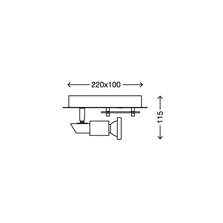 Briloner 2879-022 - LED Taklampa COMBINATA 1xGU10/3W + LED/5W/230V