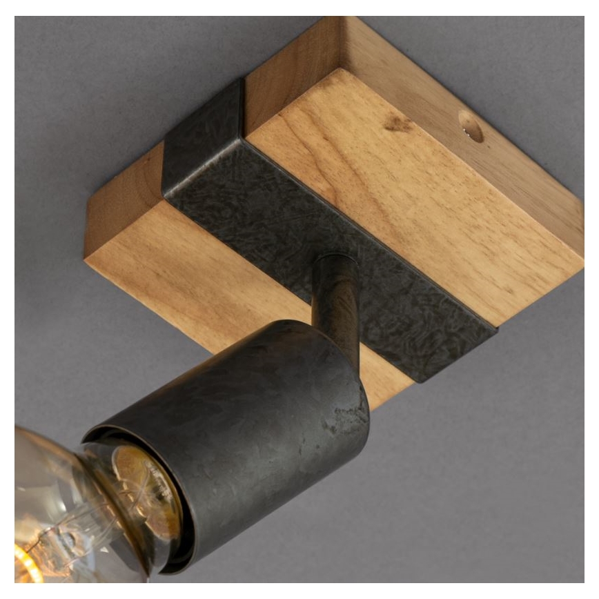 Briloner 2900-011 - Väggspotlight WOOD BASIC 1xE27/25W/230V