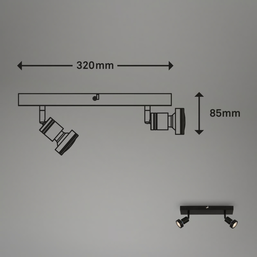 Briloner 2926-025 - LED-spot 2xGU10/4,9W/230V