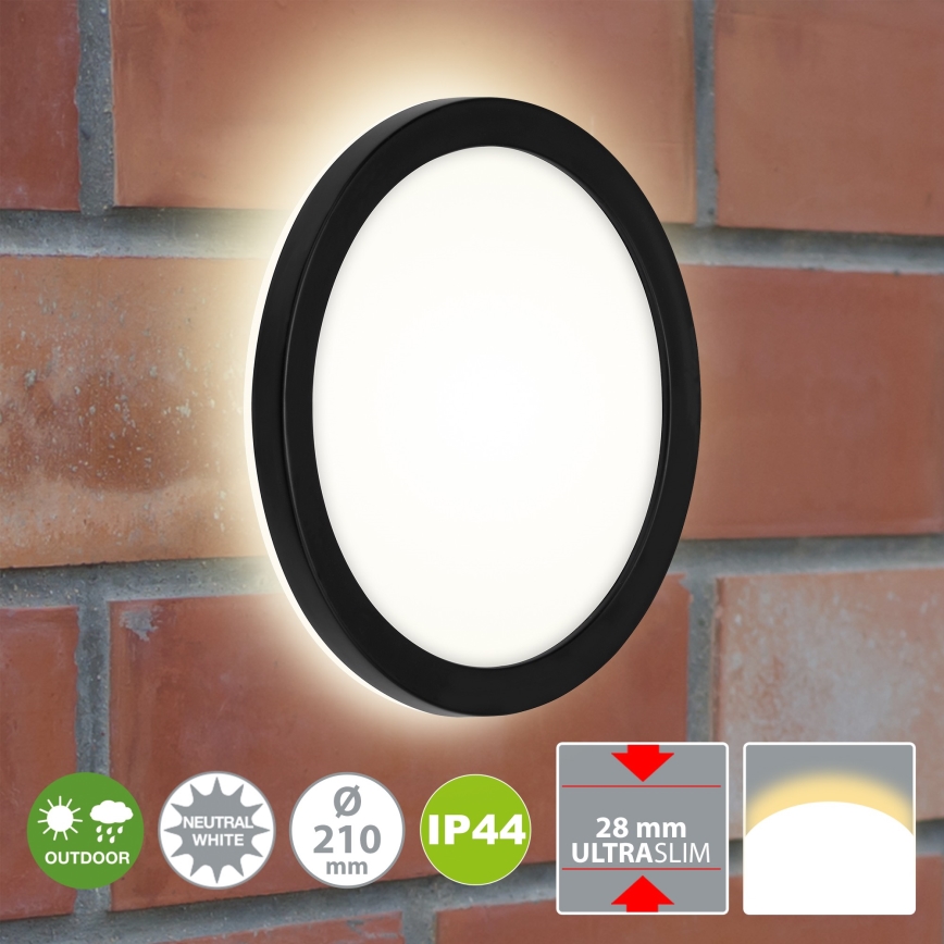 Briloner 3008-015 - LED taklampa LED/8W/230V diameter 21 cm svart IP44