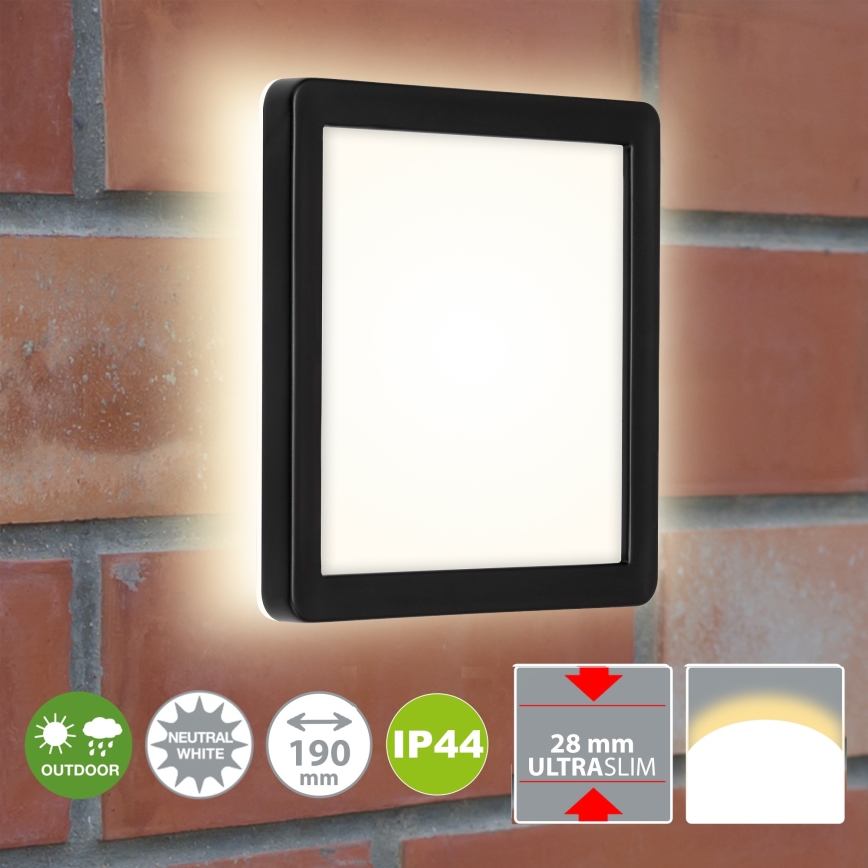 Briloner 3010-015 - LED taklampa LED/8W/230V 19x19 cm svart IP44