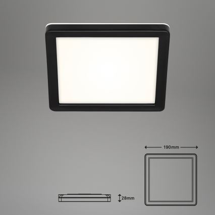 Briloner 3010-015 - LED taklampa LED/8W/230V 19x19 cm svart IP44