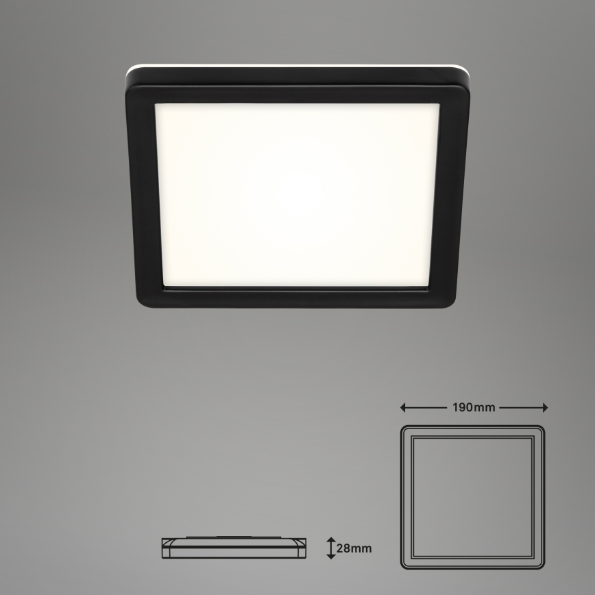 Briloner 3010-015 - LED taklampa LED/8W/230V 19x19 cm svart IP44