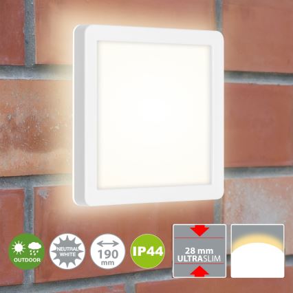 Briloner 3010-016 - LED taklampa LED/8W/230V 19x19 cm vit IP44