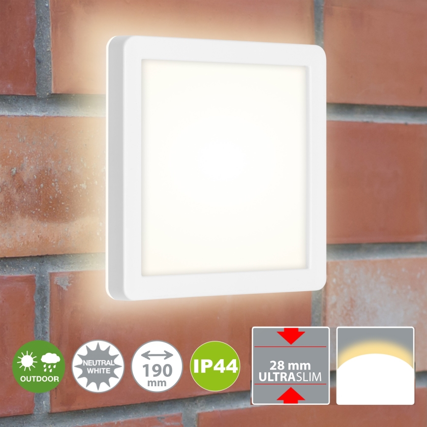 Briloner 3010-016 - LED taklampa LED/8W/230V 19x19 cm vit IP44