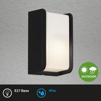 Briloner 3016-015 - Vägglampa för utomhusbruk BOKS 1xE27/12W/230V IP44