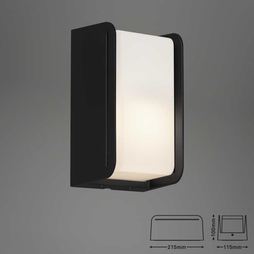 Briloner 3016-015 - Vägglampa för utomhusbruk BOKS 1xE27/12W/230V IP44