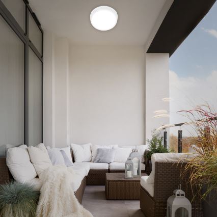 Briloner 3018-016 - LED taklampa för utomhusbruk HAGEN LED/24W/230V 4000K IP44 vit