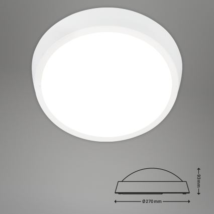 Briloner 3018-016 - LED taklampa för utomhusbruk HAGEN LED/24W/230V 4000K IP44 vit
