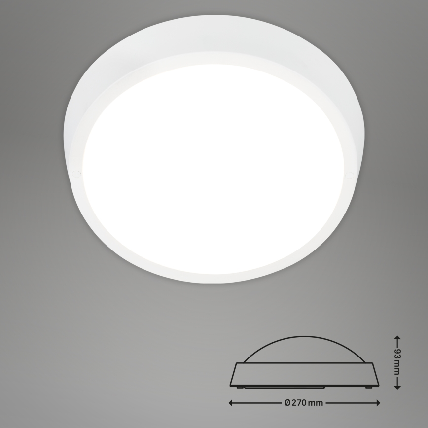Briloner 3018-016 - LED taklampa för utomhusbruk HAGEN LED/24W/230V 4000K IP44 vit
