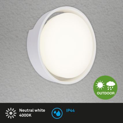 Briloner 3019-016 - LED vägglampa för utomhusbruk GENUA LED/18W/230V IP44 vit