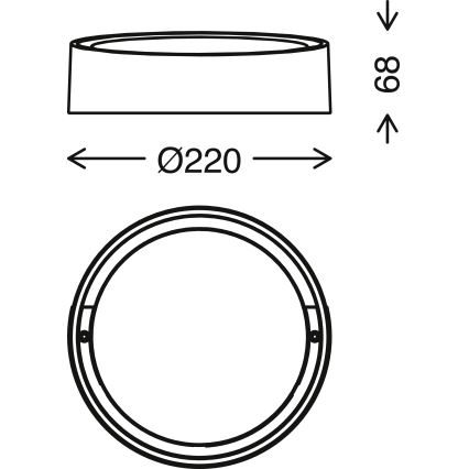 Briloner 3019-016 - LED vägglampa för utomhusbruk GENUA LED/18W/230V IP44 vit
