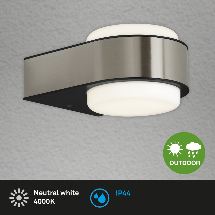Briloner 3035-012- LED vägglampa för utomhusbruk HANAU LED/6,5W/230V IP44 matt krom