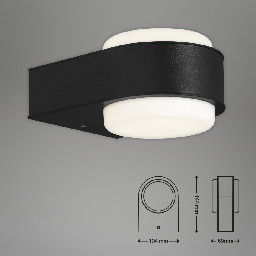 Briloner 3035-015 - LED vägglampa för utomhusbruk HANAU LED/6,5W/230V IP44 svart