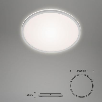 Briloner 3046-014 - LED taklampa LED/15W/230V 4000K diameter 28 cm silver