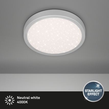 Briloner 3048-014 - LED Taklampa RUNA LED/18W/230V silver