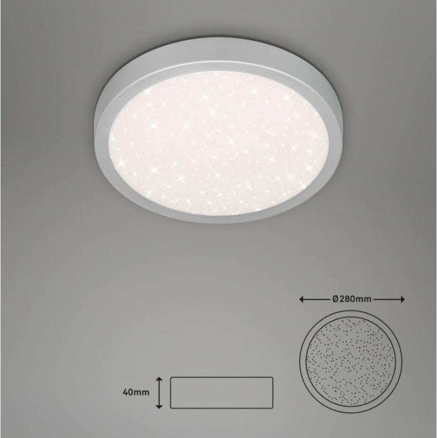 Briloner 3048-014 - LED Taklampa RUNA LED/18W/230V silver