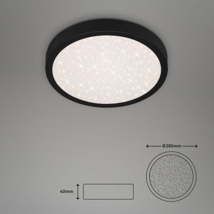 Briloner 3048-015 - LED Taklampa RUNA LED/18W/230V svart
