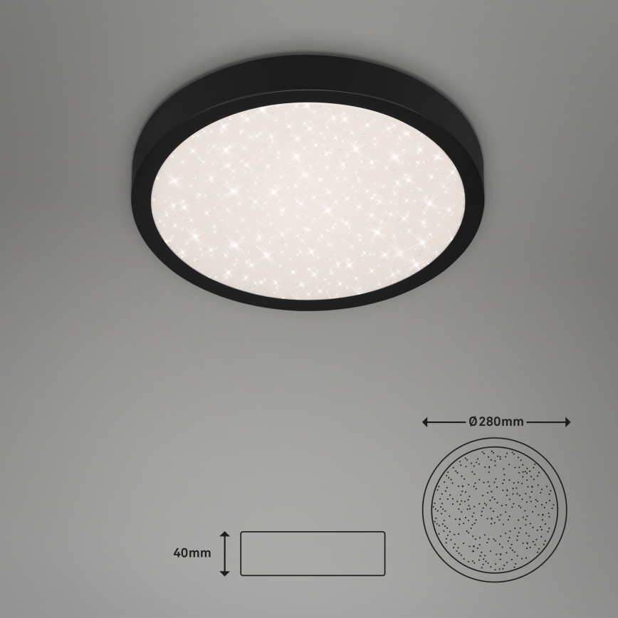 Briloner 3048-015 - LED Taklampa RUNA LED/18W/230V svart