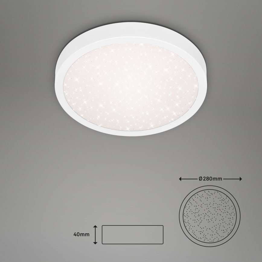 Briloner 3048-016 - LED taklampa RUNA LED/18W/230V vit