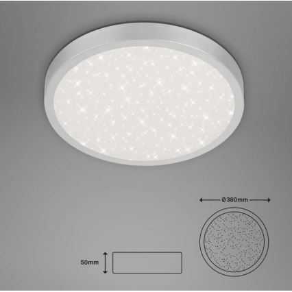 Briloner 3071-014 - LED taklampa RUNA LED/24W/230V silver