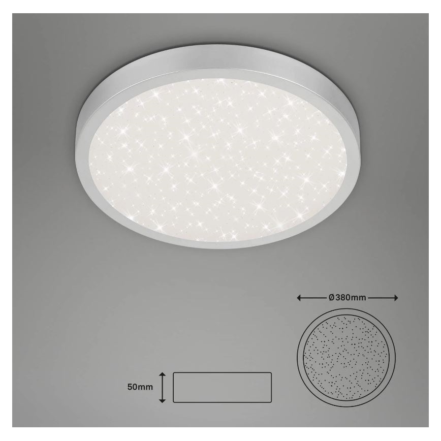 Briloner 3071-014 - LED taklampa RUNA LED/24W/230V silver