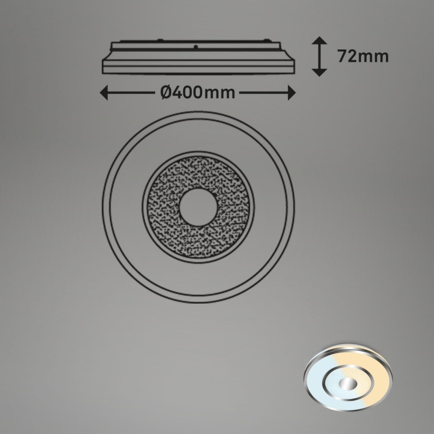 Briloner 3083-018 - LED ljusreglerad taklampa till badrum COOL&COSY LED/24W/230V IP44