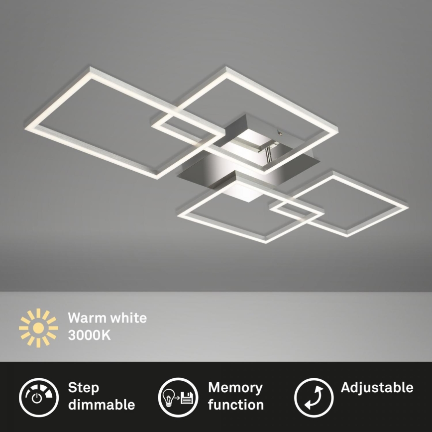 Briloner 3091-018 - LED Dimbar taklampa FRAME LED/30W/230V skinande krom