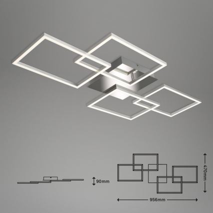 Briloner 3091-018 - LED Dimbar taklampa FRAME LED/30W/230V skinande krom