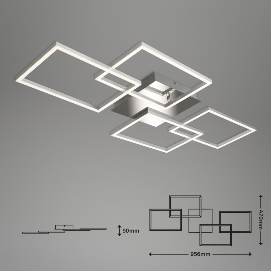 Briloner 3091-018 - LED Dimbar taklampa FRAME LED/30W/230V skinande krom