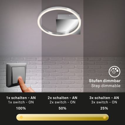 Briloner 3106-018 - LED ljusreglerad taklampa  FRAMES LED/7,5W/230V