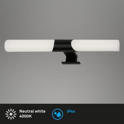 Briloner 3113-115 - Badrumsspegel med LED-belysning LED/12W/230V IP44 47 cm svart