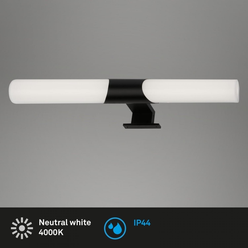 Briloner 3113-115 - Badrumsspegel med LED-belysning LED/12W/230V IP44 47 cm svart