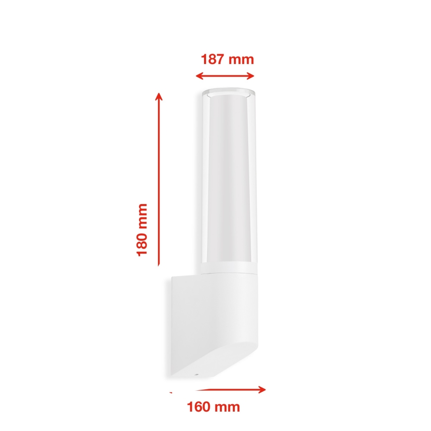 Briloner 311306TF - LED vägglampa för utomhusbruk LED/8W/230V 4000K IP44 vit