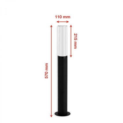 Briloner 311405TF - LED-lampa för utomhusbruk LED/8W/230V IP44 4000K 57 cm svart