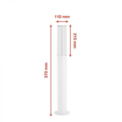 Briloner 311406TF - LED-lampa för utomhusbruk LED/8W/230V IP44 4000K 57 cm vit