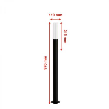 Briloner 311505TF - LED-lampa för utomhusbruk LED/8W/230V IP44 4000K 97 cm svart