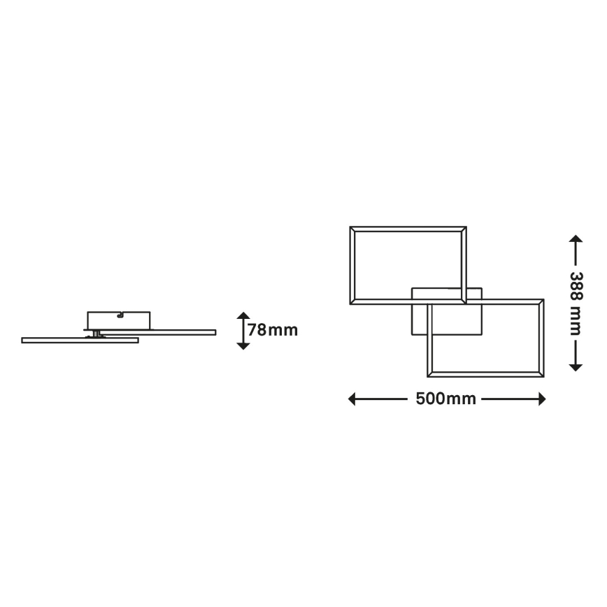 Briloner 3149-018 - LED Justerbar ljusstyrka fäst Ljuskrona  FRAME 2xLED/15W/230V + Fjärrkontroll