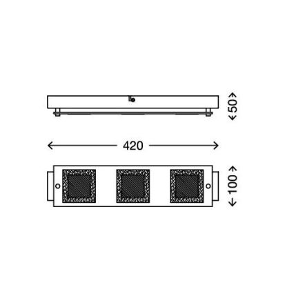 Briloner 3153-038 - LED Takbelysning PLAZA 3xLED/5W/230V