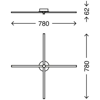 Briloner 3181-049 - LED fäst ljuskrona GO 4xLED/5W/230V