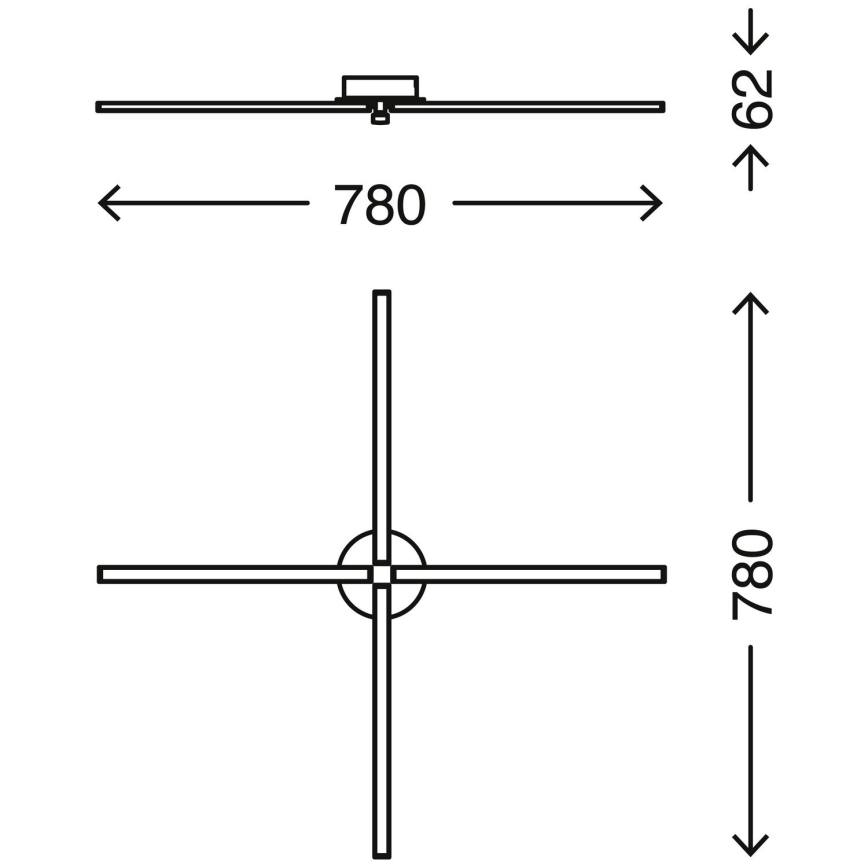Briloner 3181-049 - LED fäst ljuskrona GO 4xLED/5W/230V