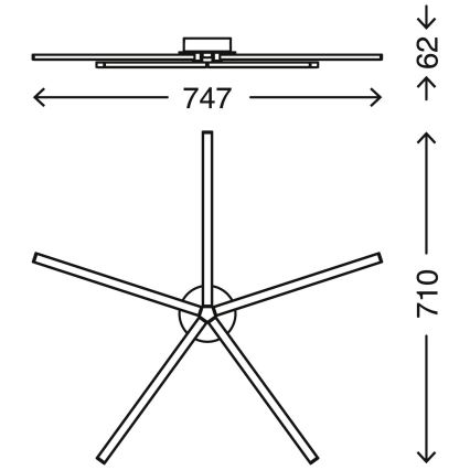 Briloner 3181-059 - LED fäst ljuskrona GO 5xLED/4,8W/230V