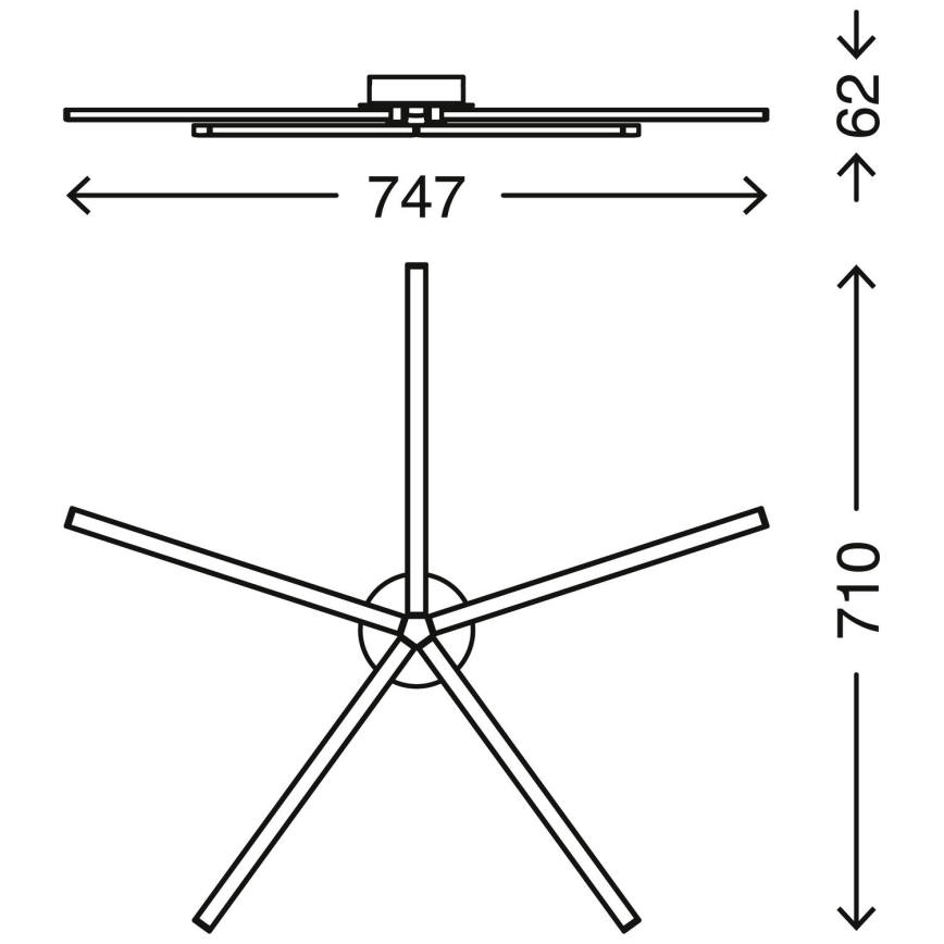Briloner 3181-059 - LED fäst ljuskrona GO 5xLED/4,8W/230V