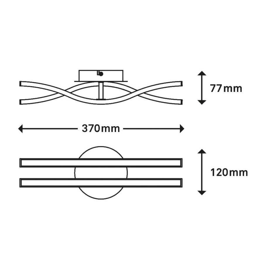 Briloner 3194-029 - LED fäst Ljuskrona  GO 2xLED/6W/230V