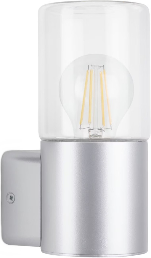 Briloner 320504TF - Vägglampa för utomhusbruk 1xE27/12W/230V IP44 silver