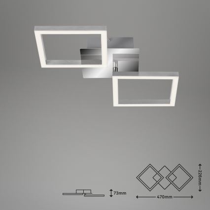 Briloner 3207-018 - LED taklampa FRAMES 2xLED/8W/230V
