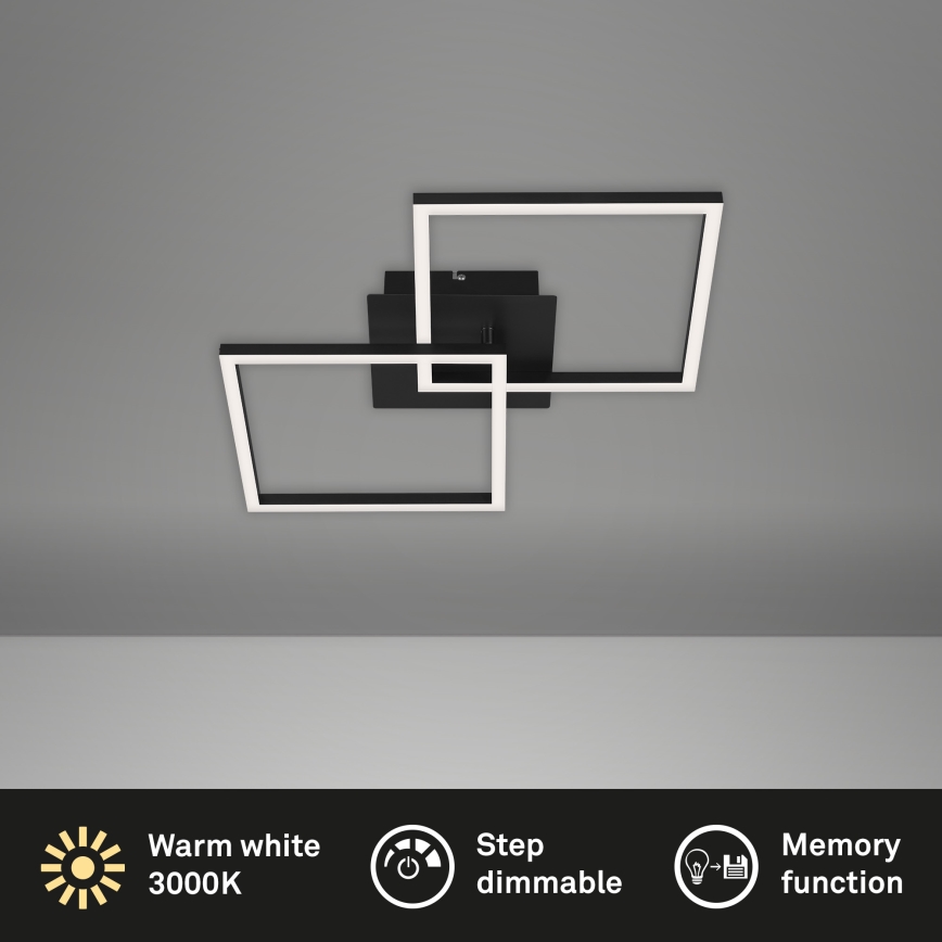 Briloner 3210-015 - LED Dimbar taklampa FRAME 2xLED/11W/230V svart